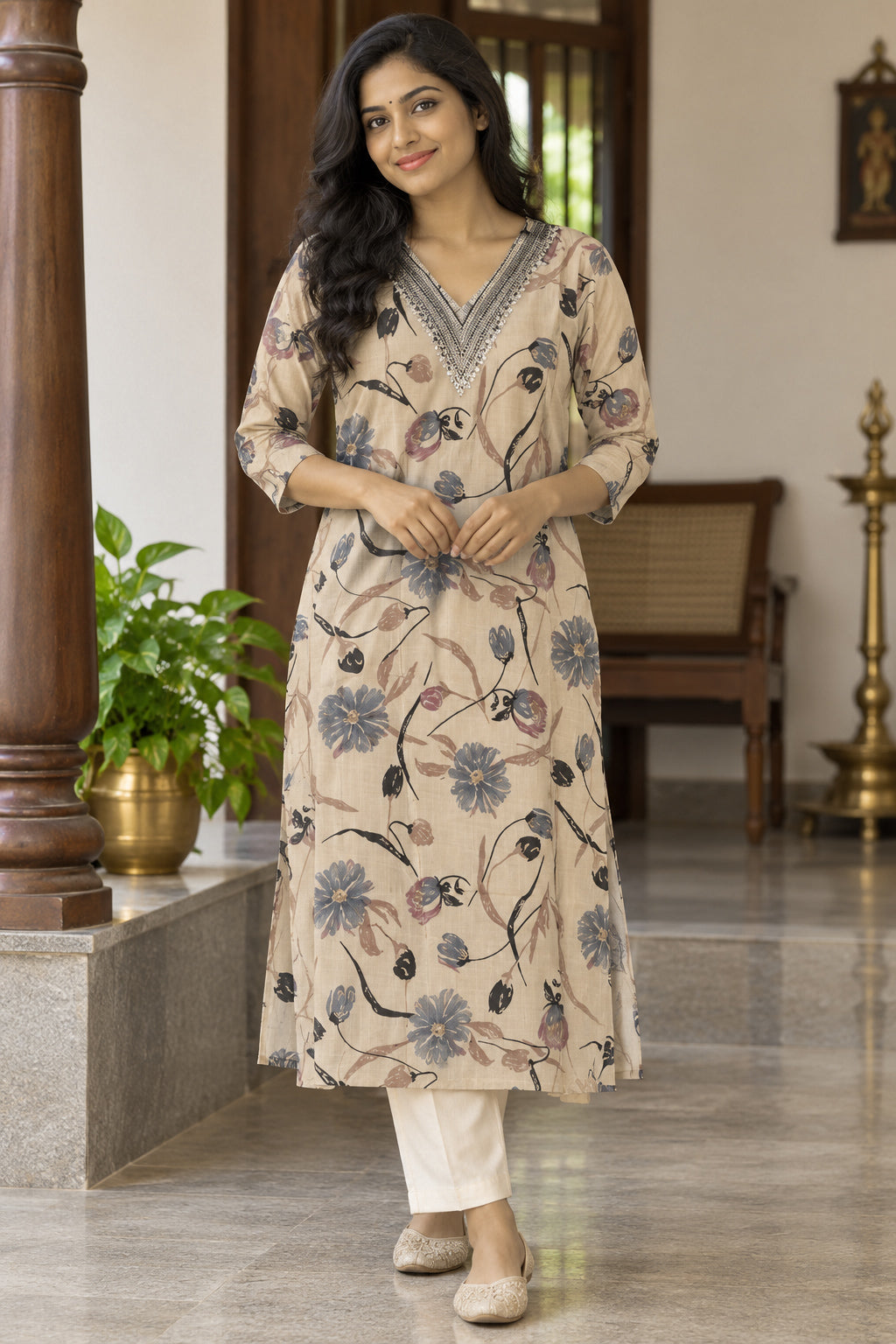 Floral Printed Kurta