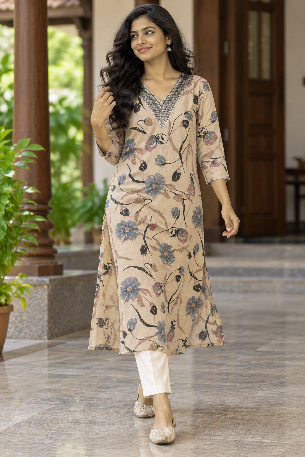Floral Printed Kurta